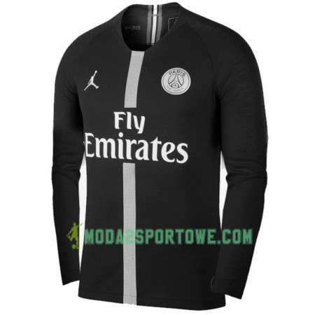 Koszulka Paris Saint-Germain Jodan Czarny Trzeci Stroje Piłkarskie 2018/19 Długi Rękaw